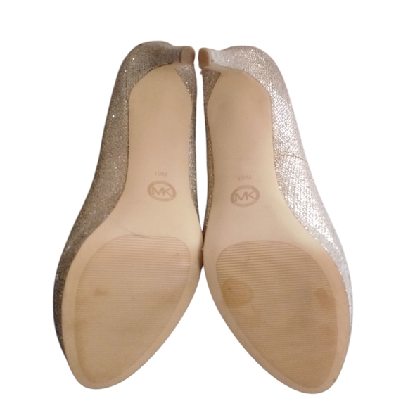 Michael Kors Gold Glitter Stiletto Heels Size 10 - Picture 9 of 10